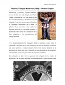 Reseña: Tiempos modernos - Charles Chaplin