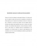 Aprendiendo cosas que no sabía que tenía que aprender