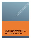 Ley 1420 y 26206 en un análisis comparativo