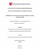 Marketing en el sector turismo y el flujo de turistas en la ciudad de Chimbote, 2020