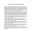 Informe: Creación de bibliotecas en primaria