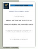 Cuadro sinóptico de la problemática de la teoría social en la segunda mitad del siglo XX