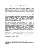 Bioseguridad en tiempos de covid