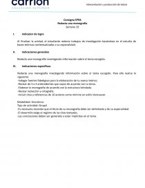Redacta una monografía. Página 1