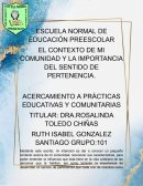 El contexto de comunidad y el sentido de pertenencia