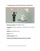 Políticas, legislación y administración del trabajo escolar