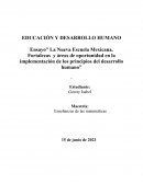Educación y desarrollo humano
