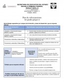 Plan de reforzamiento 1er grado