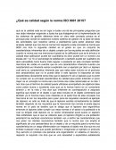 ¿Qué es calidad según la norma ISO 9001 2015?