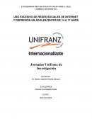 Uso excesivo de redes sociales de internet y depresión en adolescentes de 14 a 17 años
