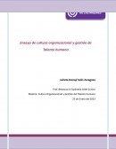 Cultura Organizacional y Gestión del Talento Humano