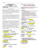 Examen parcial 6° grado español