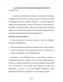 La lectura en los procesos de formación docente
