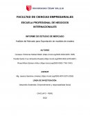 Análisis del Mercado para Exportación de muebles de madera