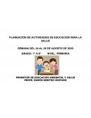 Planeacion didactica de educación para la salud