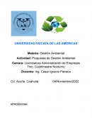 Propuesta de Gestión Ambiental