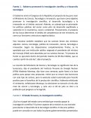 Gobierno de Perú promovera la investigación tecnológica