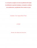La corrupción arraigada en las fuerzas policiales del Ecuador