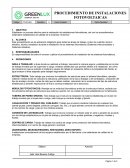 Procedimiento de instalaciones fotovoltaicas