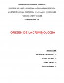Origen de la criminologia