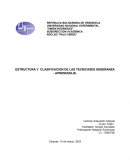 Estructura y clasificacion de las tecnicasde enseñanza - aprendizaje