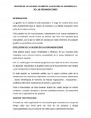 Gestión de la calidad: elemento clave para el desarrollo de las organizaciones