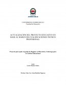 Proyecto implementación marco de cualificaciones