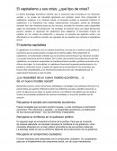 El capitalismo y sus crisis: ¿qué tipo de crisis?