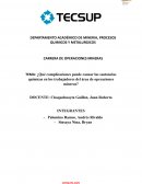 ¿Qué complicaciones puede causar las sustancias químicas en los trabajadores del área de operaciones mineras?