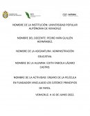 Ensayo de la película El Fundador vinculado los catorce principios de Fayol