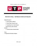 Proyecto final: “Sistema de venta de pasajes”