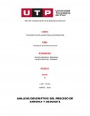 Análisis descriptivo del proceso de armonia y desgaste