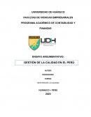 Programa académico de contabilidad y finanzas. Gestión de la calidad