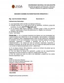 Segundo examen de investigación operativa