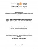 Ensayo reflexivo sobre estrategias de transformación digital aplicadas a tres casos prácticos del Ecuador durante el año 2022