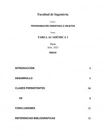 Tarea academica 1 Programación orientada a objetos. Página 1