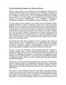 Falta de Planificación Integral de los Recursos Hídricos