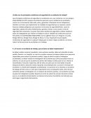 ¿Cuáles son las principales condiciones de seguridad de un ambiente de trabajo?