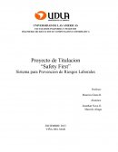 Proyecto de Titulacion “Safety First”