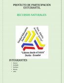 Proyecto de participación estudiantil. Recursos naturales