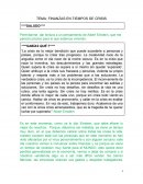 Finanzas en tiempo de crisis