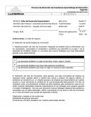 Taller de Desarrollo Emprendedor I