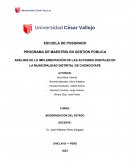 Análisis de la implementación de las acciones digitales en la municipalidad distrital de Chongoyape