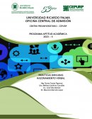 Práctica dirigida N°1 Razonamiento verbal