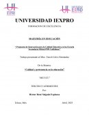 Calidad y pertenencia en la educación