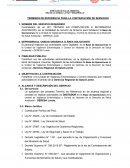 Términos de referencia para la contratación de servicios