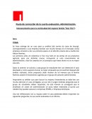 Pauta de corrección de la cuarta evaluación, Administración