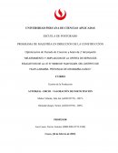 Programa de maestría en dirección de la construcción