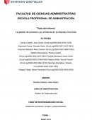 La gestión de procesos y su influencia en la empresa Inca Kola