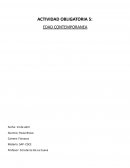 Actividad obligatoria 5: Edad contemporanea